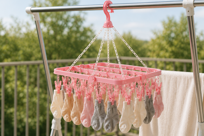 Drying rack on balcony